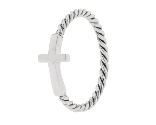 Braided Horizontal Cross Ring